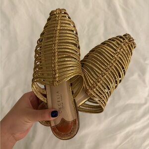 Cecelia New York Gold Mules